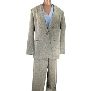 SOLD Jones New York 10 NWT 2-Piece West Wing Tweed Lined Hi-Waist Pant Suit